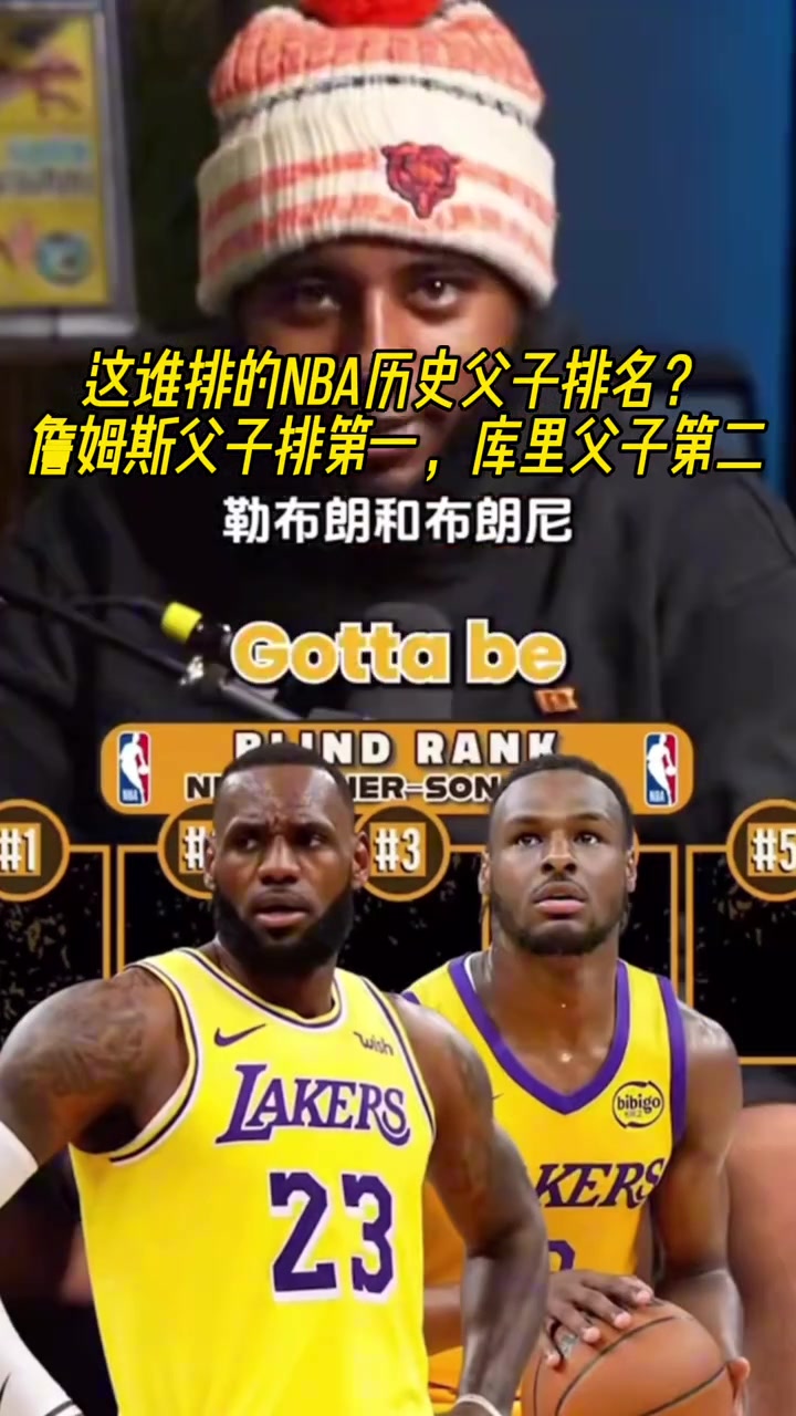 你同意嗎美媒排父子組合實力詹姆斯父子第一庫里父子第二