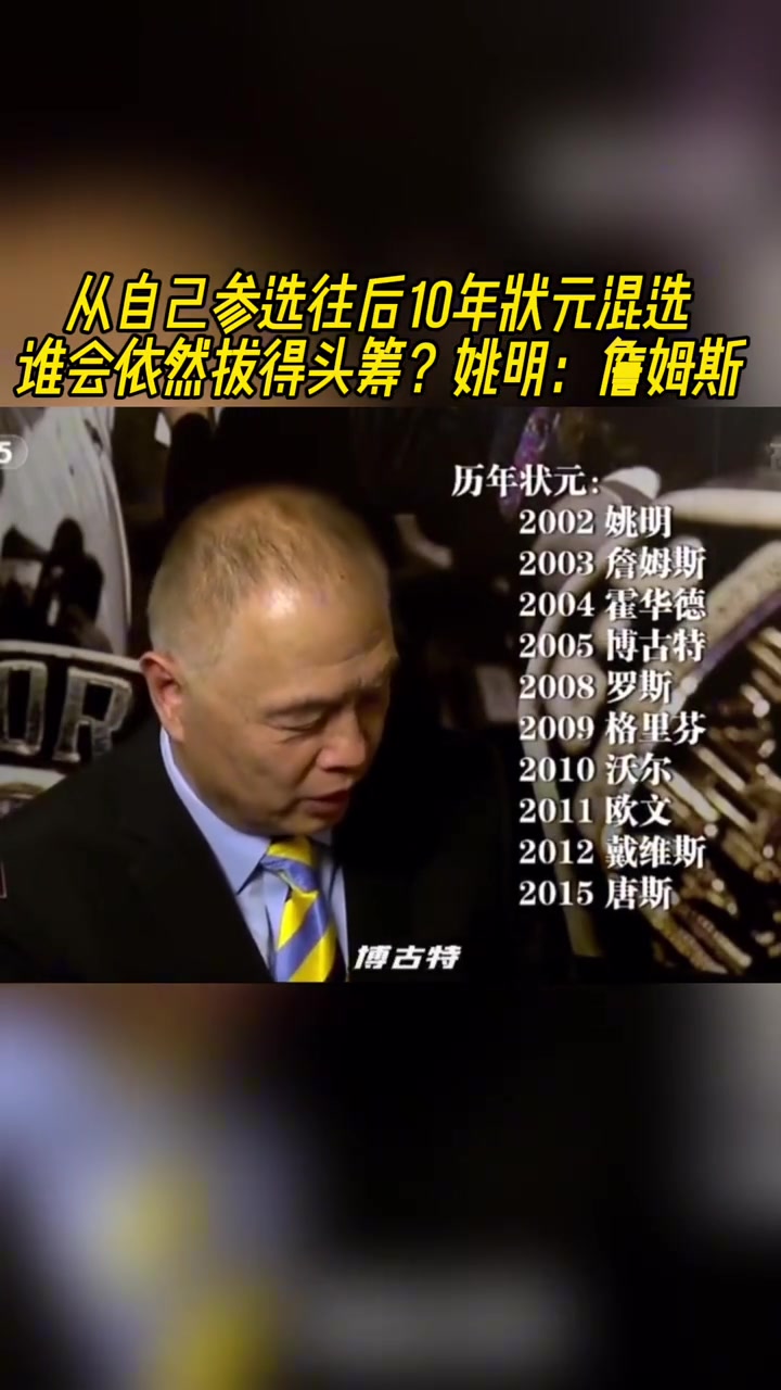 從自己參選往后10年?duì)钤爝x誰依然拔頭籌姚明詹姆斯