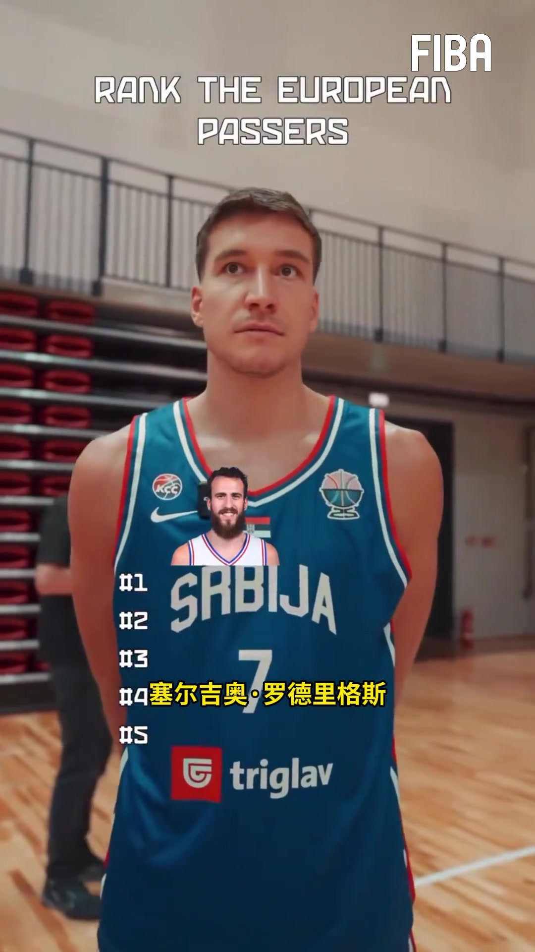 博格達(dá)諾維奇評FIBA最佳傳球人特奧第一 盧比奧第4 東契奇第5