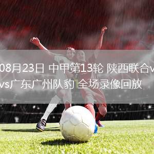 08月23日 中甲第13輪 陜西聯(lián)合vs廣東廣州隊豹 全場錄像回放